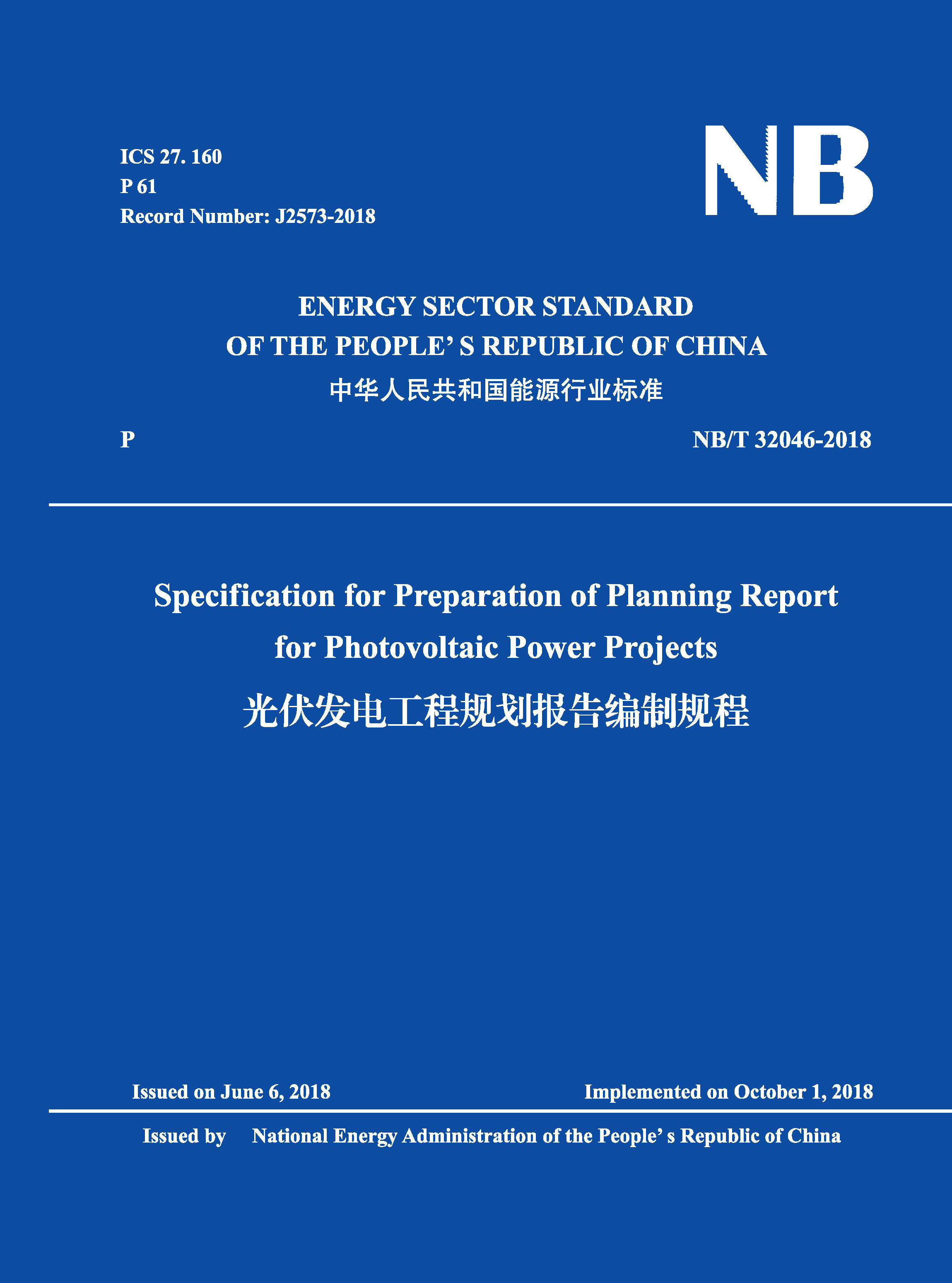 <b>Specification for Preparation of Planning Report fo</b>